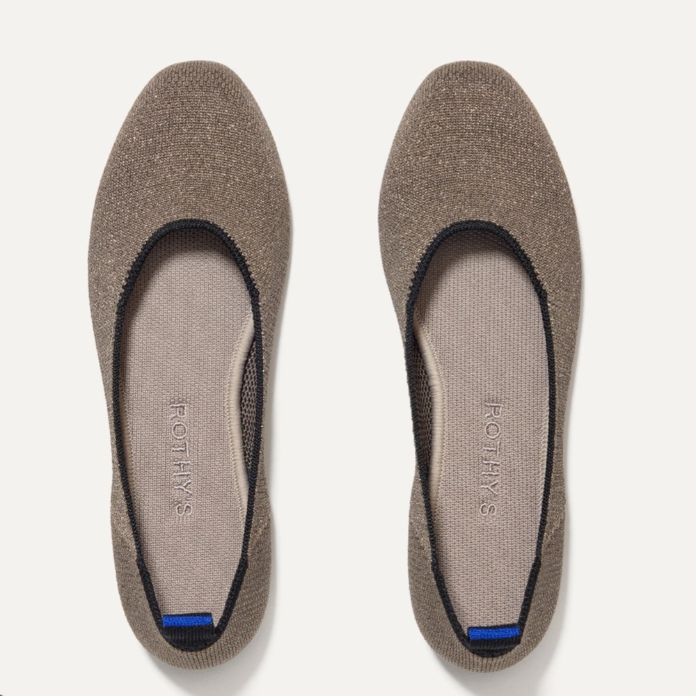 Rothy's Square Wrap Flats in Metallic Gray - Picture 4 of 5